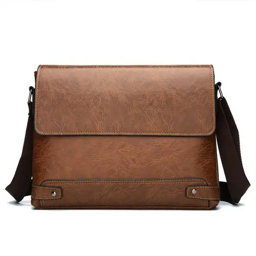 Image de Sac Bandoulière Homme Cuir Rétro - Style Business & Décontracté