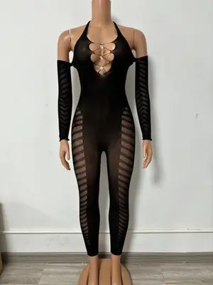 Image de Bas de Corps Résille Grande Taille - Sexy & Doux