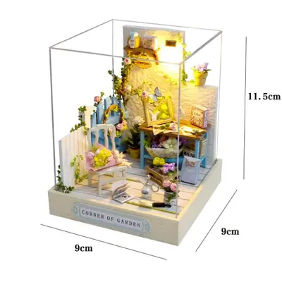 Image de Mini Maison de Poupée Chaton - Puzzle 3D en Bois