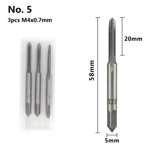 Image de Taraud Métrique 3 Pièces M2-M12 - Outil de Filetage Professionnel