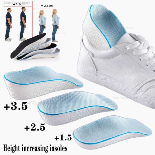 Immagine di Solette Ortopediche per Aumento Altezza Uomo e Donna con Supporto per Arco, Memory Foam Morbido, Cuscinetti per Scarpe, Sollevamento Tallone, Ideali per Piedi Piatti e Sneakers