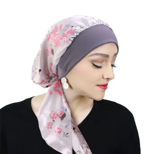 Image de Turban Élastique pour Femme - Chapeau de Chimio & Foulard de Sauna