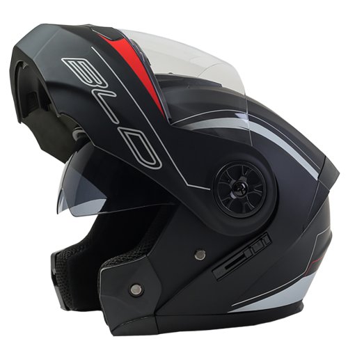 Image of Premium Modular Dual Lens Motorcycle Helmet with Flip-Up Visor – Full Face Safety Design for Motocross, Racing, and Downhill Riding