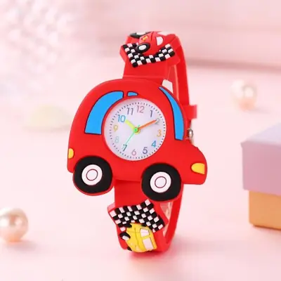 Image de Montre Enfant Voiture 3D - Design Animé & Silicone