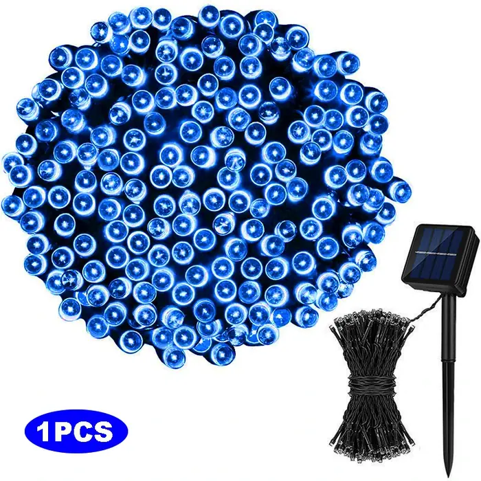 Image de Guirlande Lumineuse Solaire 100 LED - Étanche & 8 Modes