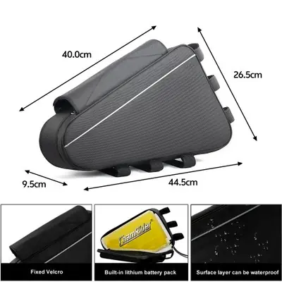 Image de Sac Batterie Électrique pour Vélo 36V-72V - Noir