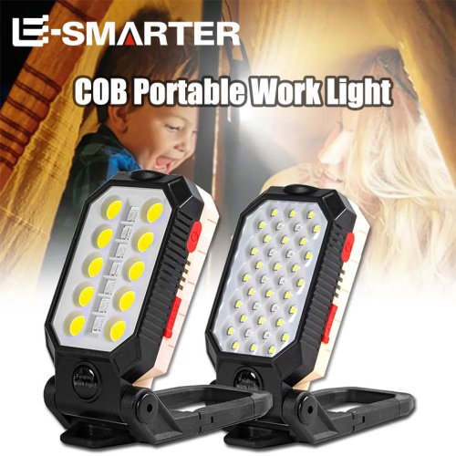 Afbeelding van Esmarter COB Draagbare Werklamp – USB Oplaadbare Noodreparatielamp met Mobiele Lichtbron en Zaklampfunctie