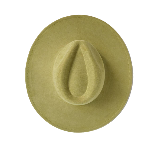Imagen de Sombrero de copa de gamuza, Sombrero Fedora de ala ancha de 9,5 cm, sombreros de Jazz de fieltro par...