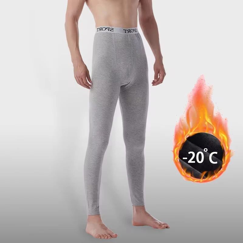 Afbeelding van Stijlvolle Heren Winterbroek van Duitse Pluche – Slim Fit, Warme Legging voor Herfst en Winter