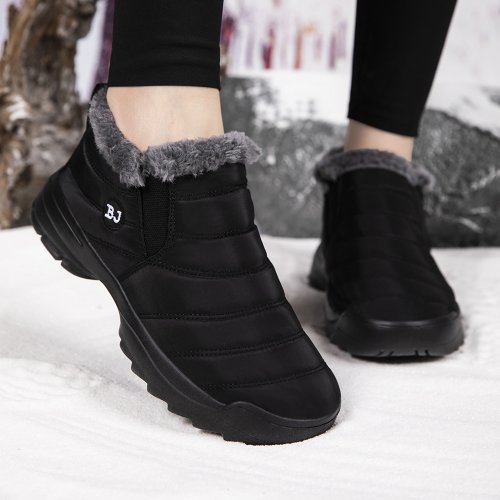 Bild von Wasserdichte Plüsch-Damenstiefel mit dicken Sohlen – Wintermodische Schneestiefel für Frauen, neues Modell 2025