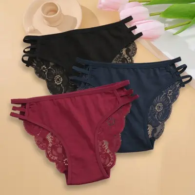 Image de Ensemble Lingerie Dentelle Transparente 3 Pièces