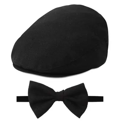 Image de Béret Vintage pour Bébé avec Nœud Papillon