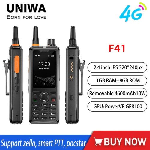 Imagen de Walkie Talkie Smartphone Uniwa F41 4G con Pantalla Táctil y Batería de 4600mAh