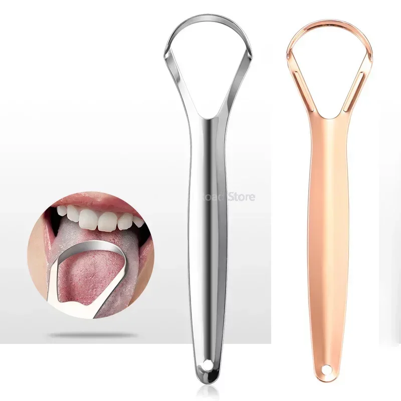 Bild von Edelstahl-Zungenschaber für frischen Atem – Hygienisches Mundpflege-Tool
