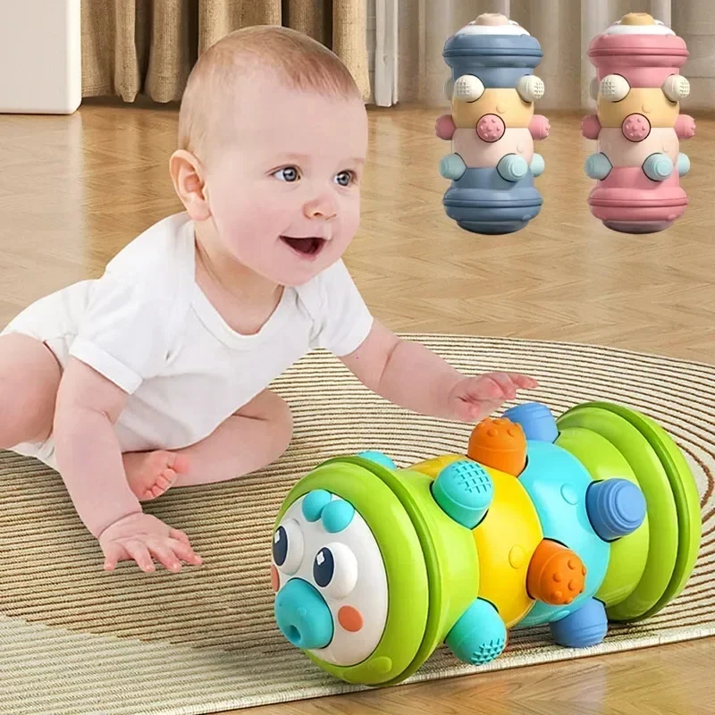 Image of Baby Crawling Roller Toy Infant Activity Tummy Time Roller Montessori Educational Development Sensory Toys for Kids 0 12 Months