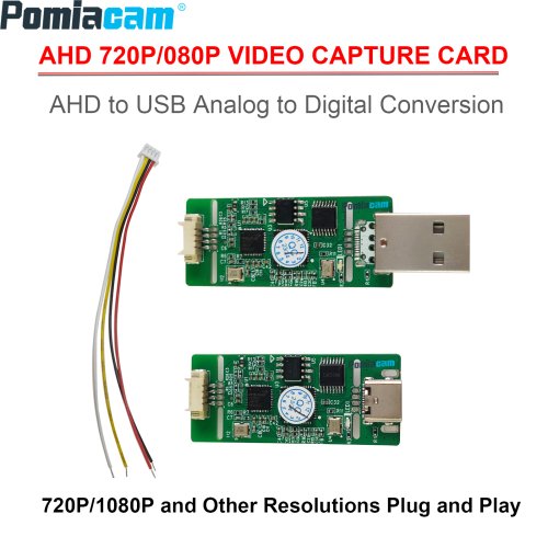 Imagen de Captura de señal analógica a USB, módulo de cámara USB Digital, AHD a tipo c, 720P/1080P para Android, Plug and Play gratis