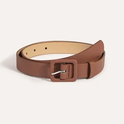 Image de Ceinture Femme Mode Boucle Carrée - Élégante & Polyvalente