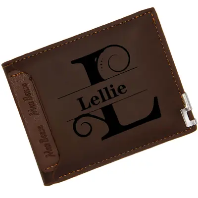 Image de Portefeuille Cuir PU Personnalisé - Cadeau Idéal pour Homme