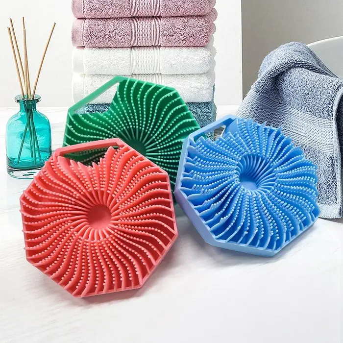 Image de Brosse de Douche Exfoliante en Silicone - Massage & Nettoyage Profond