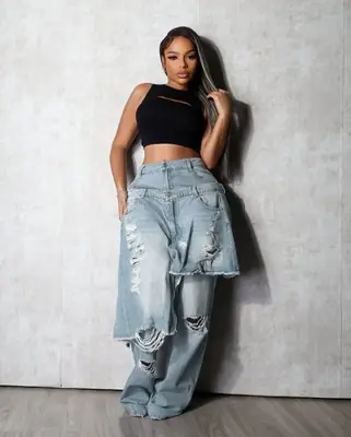 Image de Jeans Haut de Gamme pour Femmes - Patchwork Élégant & Extensible