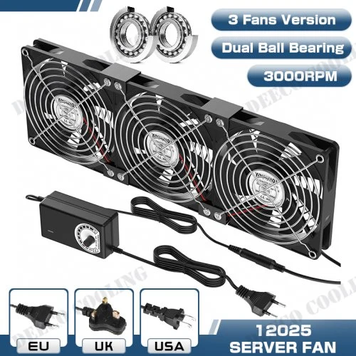 3 ventiladores doble bola