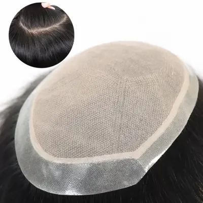 Image de Prothèse capillaire homme en cheveux humains naturels 1b