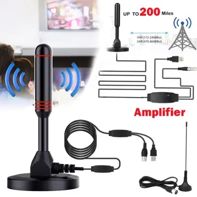 Image de Antenne TV HD Amplifiée avec DAB - Gain Élevé & Réception Optimisée