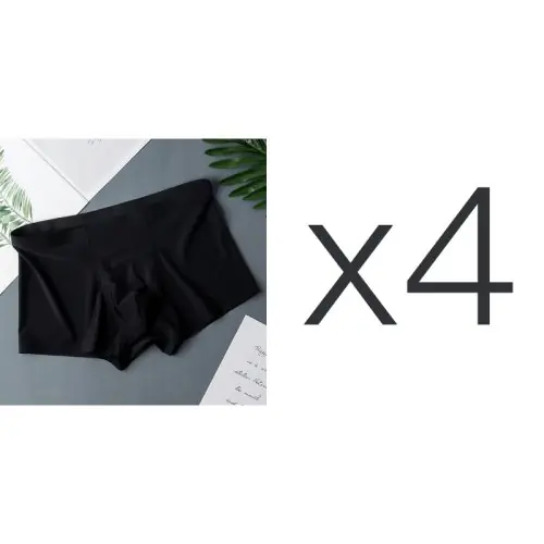 Image de Boxers Homme Soie Ultra Minces - Lot de 4