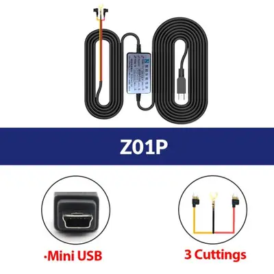 Image de Câble de Charge USB-C 3.5m pour Caméra de Tableau de Bord