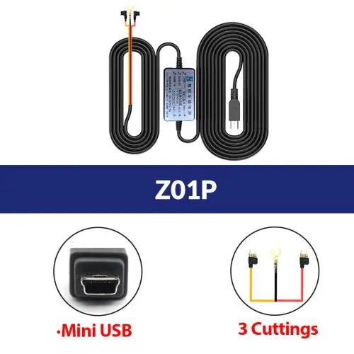 Image de Câble de Charge USB-C 3.5m pour Caméra de Tableau de Bord