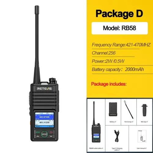 Image de Talkie-Walkie Retevis RB658 - Longue Portée & IA Anti-Bruit