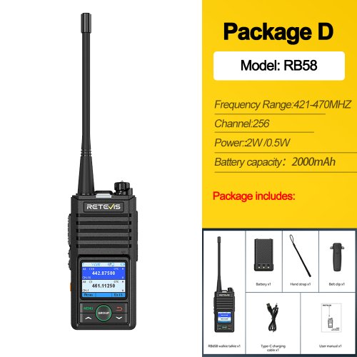 Image de Talkie-Walkie Retevis RB658 - Longue Portée & IA Anti-Bruit
