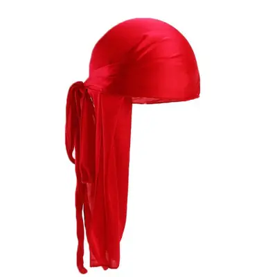 Image de Chapeau Pirate Durag Soyeux - Turban Unisexe à Longue Queue