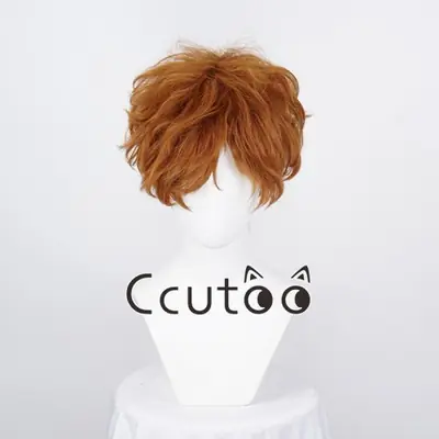 Image de Perruque Cosplay Orange Bouclée 30cm - Idéale pour Burifu & Anime
