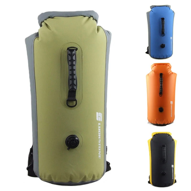 Afbeelding van 25l 35l 60l Waterdichte Zwemtas 2023 Opblaasbare Snorkelen Rafting Driften Duiken Droge Tas Rugzak Spullen Zak