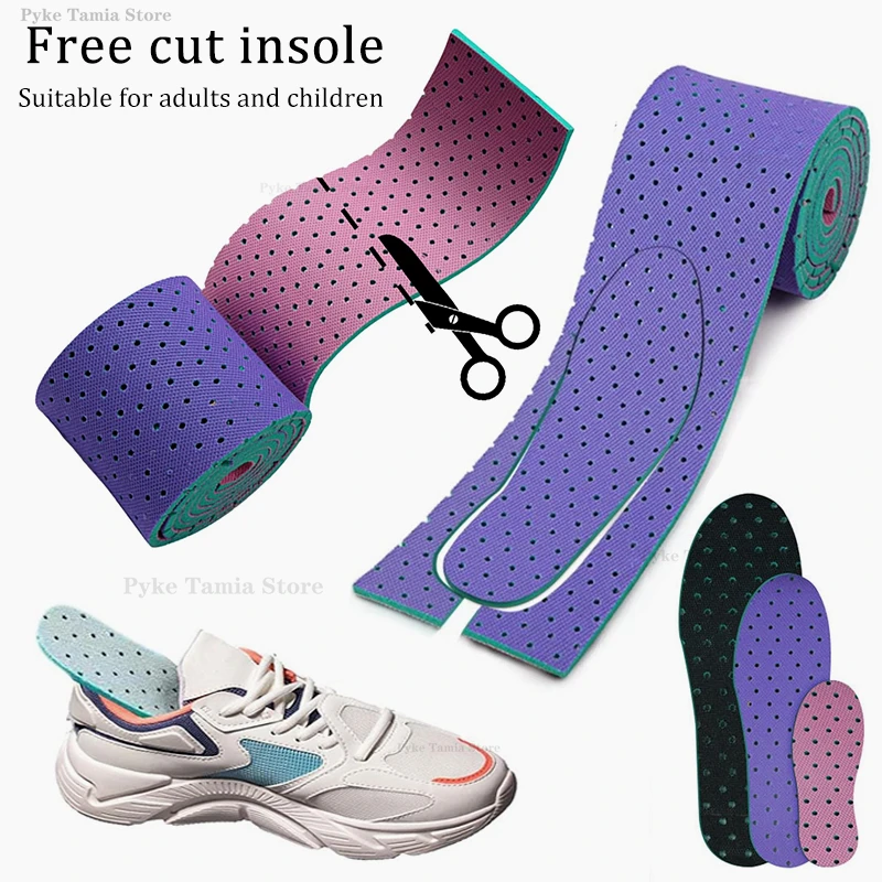 Image of Premium Soft & Breathable Insoles for Adults and Kids – Universal Fit, Shock Absorption, Cuttable Shoe Inserts for Comfortable Walking and Sports