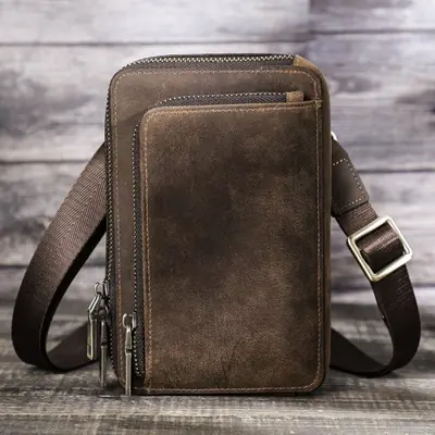 Image de Sac Banane Homme Cuir - Style Décontracté & Pratique