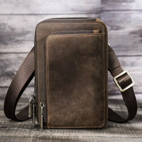 Image de Sac Banane Homme Cuir - Style Décontracté & Pratique