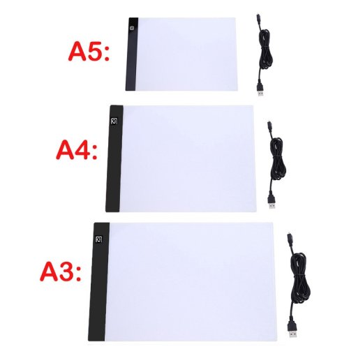 Bild von A3/A4/A5 Dreistufiger dimmbarer LED-Lichtpad Zeichenbrett Pad Tracing Light Box Augenschutz Einfacher für Diamantmalerei