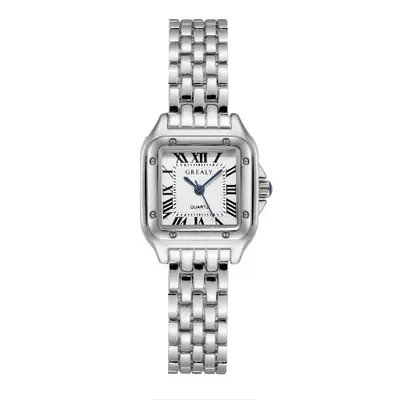 Image de Montre Femme Carrée Élégante avec Strass