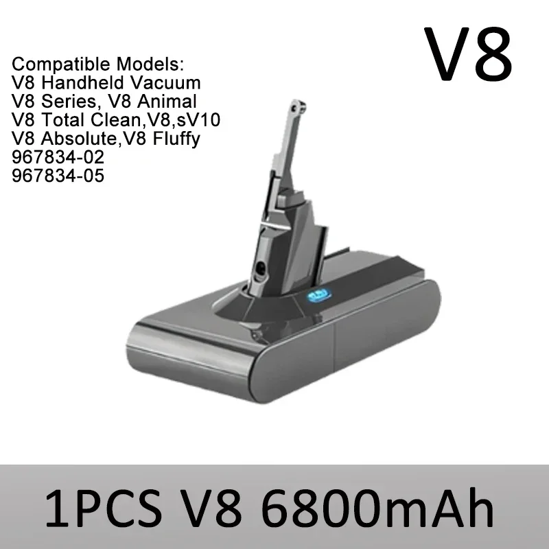1PCS V8 6800mAh