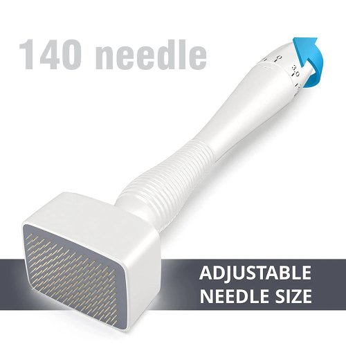Afbeelding van Wit 140 Pins Derma Stempel Verstelbare Naald Lengte 0.25mm Microneedle Echte Naald Huidverzorging Baardgroei Hoofdhuid Haar Hergroei