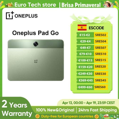 Imagen de Tableta OnePlus Pad Go de 8 GB y 128 GB, Pantalla de 28,85 cm con Tecnología para el Cuidado de los Ojos, Batería de 8000 mAh, LTE, Dolby Atmos y Resolución 2K