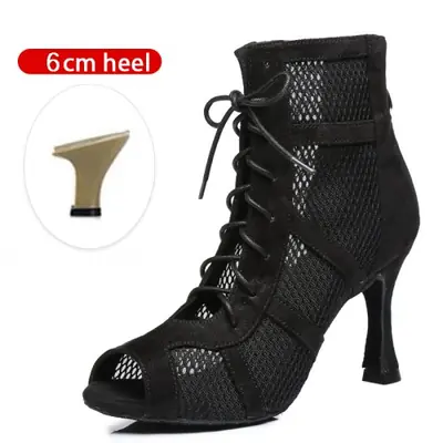 Image de Bottines de Danse Élégantes avec Strass - Talons Personnalisables