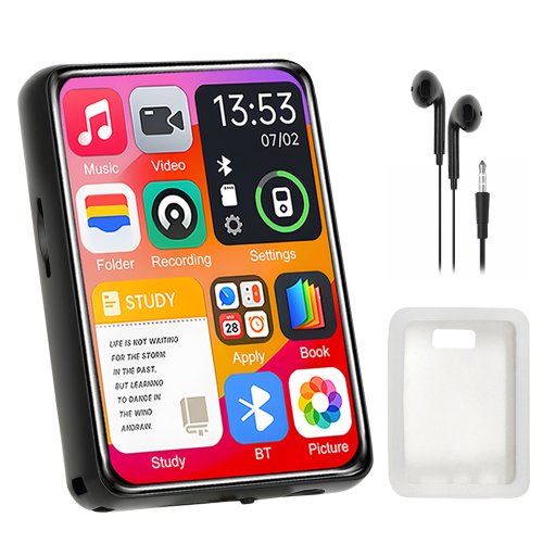 Imagen de Reproductor de MP3 de Metal Bluetooth 5,4 reproductor de música MP3 HiFi altavoz incorporado reprodu...
