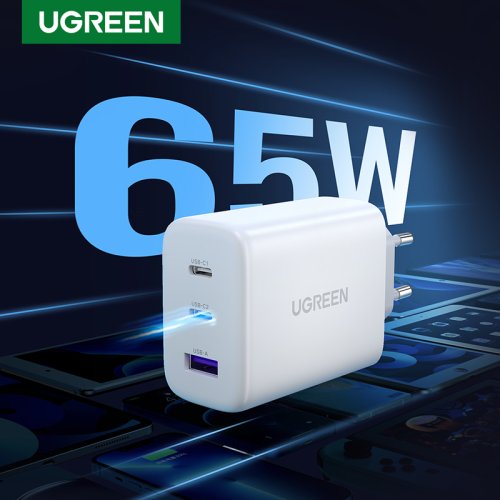 Afbeelding van Snelle Ugreen 65W PD Oplader voor iPhone & Laptop