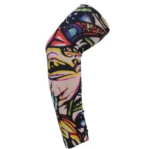 Image de Manchons de Bras Tatouage Fleur - Protection UV & Style
