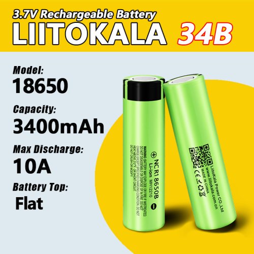 Oplaadbare 18650 Batterijen - 3500mAh, 3.7V, voor Zaklantaarns & Elektronica