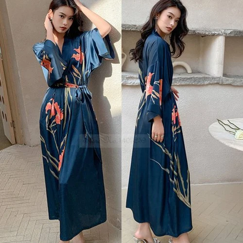 Blau orchidee Kleid