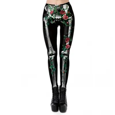 Image de Leggings Crâne Femme - Style Halloween & Streetwear